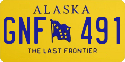 AK license plate GNF491