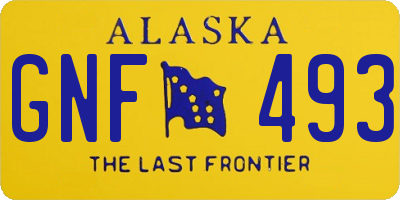 AK license plate GNF493