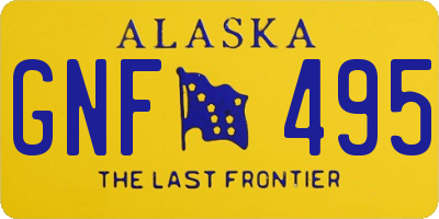 AK license plate GNF495