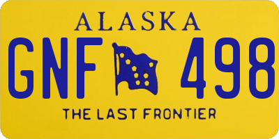 AK license plate GNF498