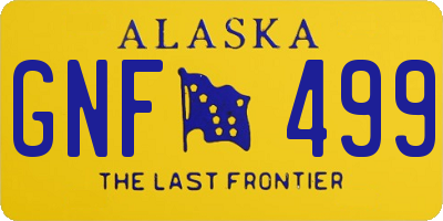 AK license plate GNF499