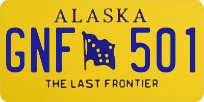 AK license plate GNF501