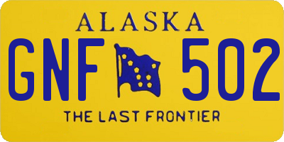 AK license plate GNF502