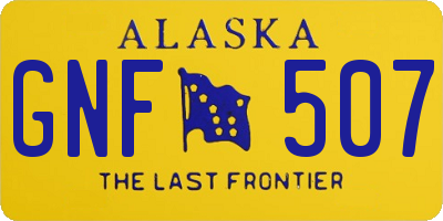 AK license plate GNF507