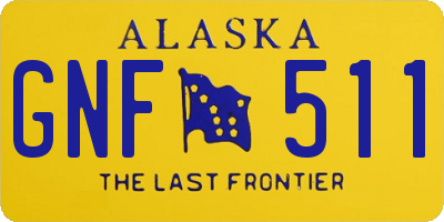 AK license plate GNF511