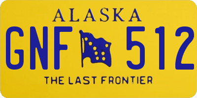 AK license plate GNF512