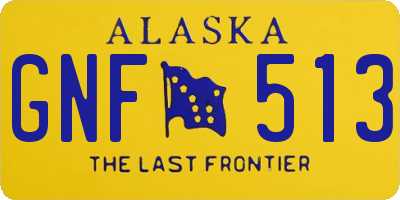 AK license plate GNF513
