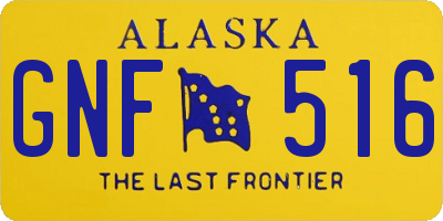 AK license plate GNF516
