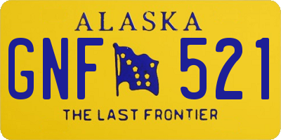 AK license plate GNF521
