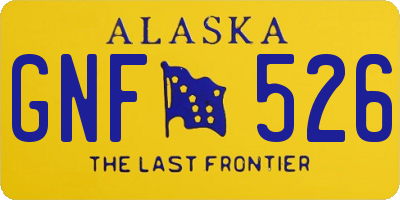 AK license plate GNF526