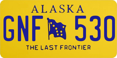 AK license plate GNF530