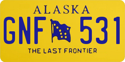AK license plate GNF531
