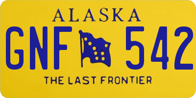 AK license plate GNF542