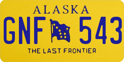 AK license plate GNF543