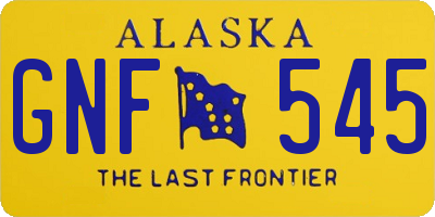 AK license plate GNF545