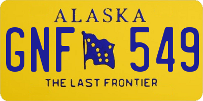 AK license plate GNF549