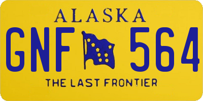 AK license plate GNF564