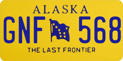 AK license plate GNF568