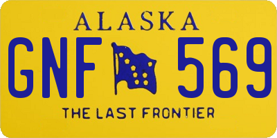 AK license plate GNF569