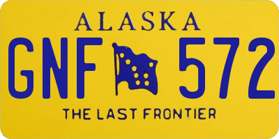 AK license plate GNF572