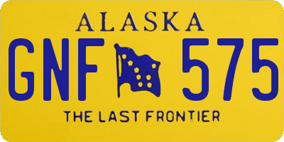 AK license plate GNF575