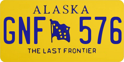 AK license plate GNF576