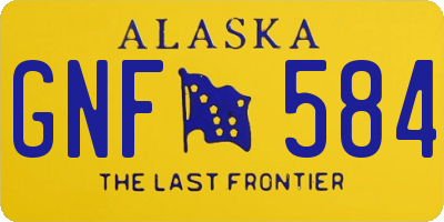 AK license plate GNF584