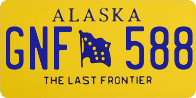 AK license plate GNF588