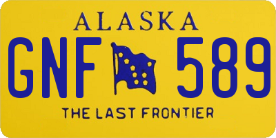 AK license plate GNF589