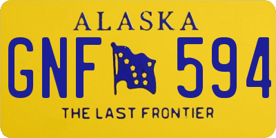 AK license plate GNF594