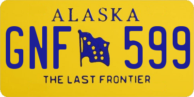 AK license plate GNF599