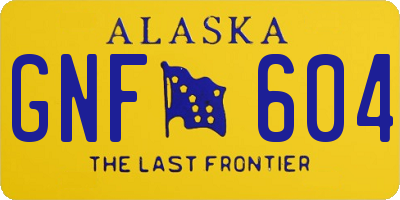 AK license plate GNF604