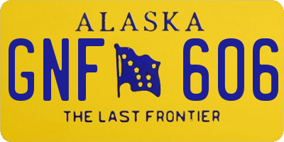 AK license plate GNF606