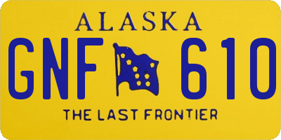 AK license plate GNF610