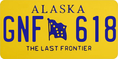 AK license plate GNF618