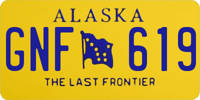 AK license plate GNF619