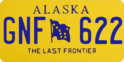 AK license plate GNF622