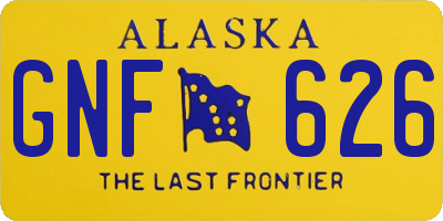 AK license plate GNF626