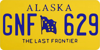 AK license plate GNF629