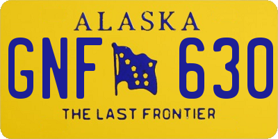 AK license plate GNF630