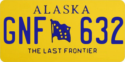 AK license plate GNF632