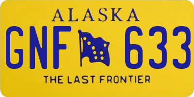 AK license plate GNF633