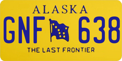AK license plate GNF638