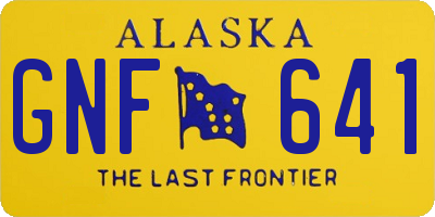 AK license plate GNF641