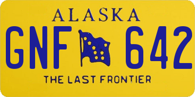 AK license plate GNF642