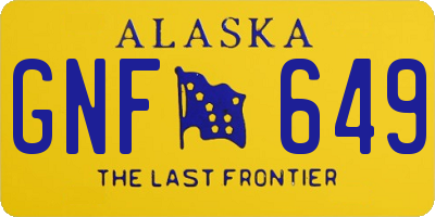 AK license plate GNF649