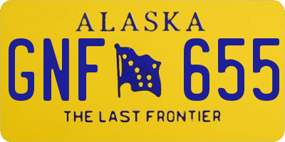 AK license plate GNF655