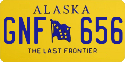 AK license plate GNF656