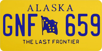 AK license plate GNF659