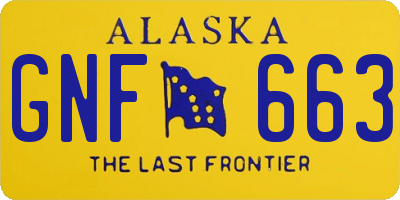 AK license plate GNF663